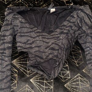 Divided h&m black and rhinestone going out top size small
